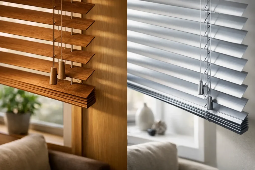 Persianas de madera o aluminio: qué elegir
