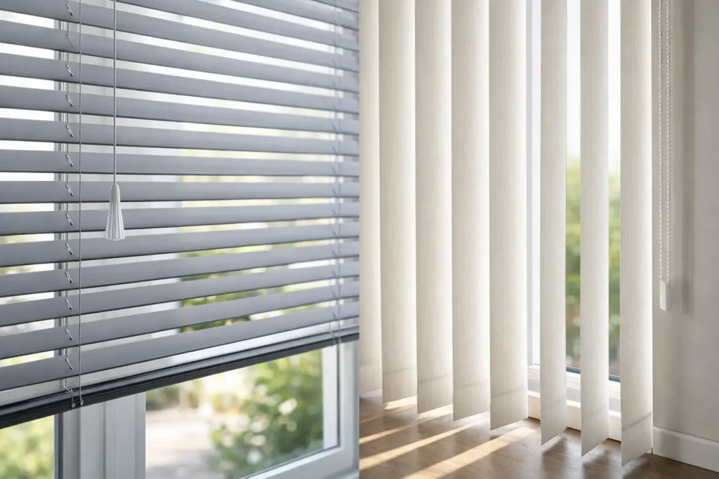 Persianas horizontales vs verticales: cuál elegir