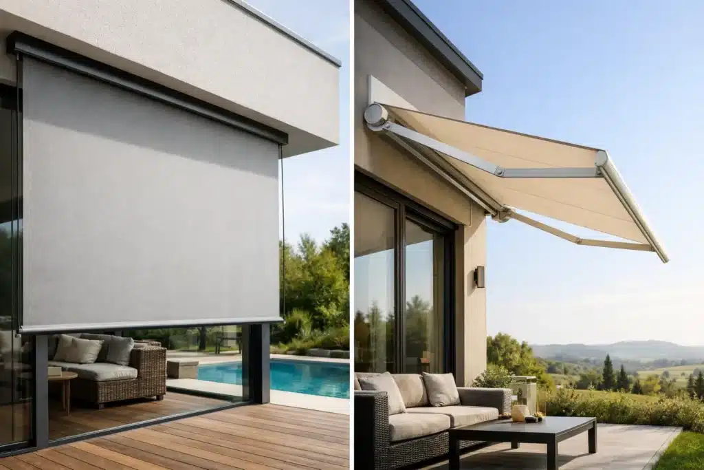 Toldo vertical o proyectante: cuál te conviene