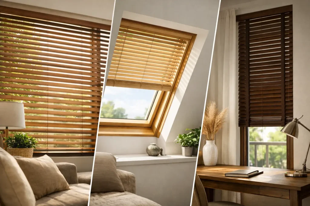 Cómo elegir persianas de madera para cada ventana